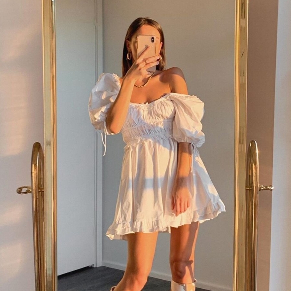 For love and lemons Jackson Mini Dress in Ivory size S